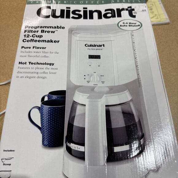 Cuisinart Filter Brew Programmable Coffee Maker Model: DCC-1000- White - NOS - Picture 1 of 6